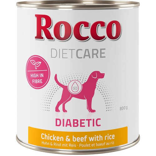 Rocco Diet Care Diabetic piščanec in govedina z rižem 800g 24 x 800 g Cene