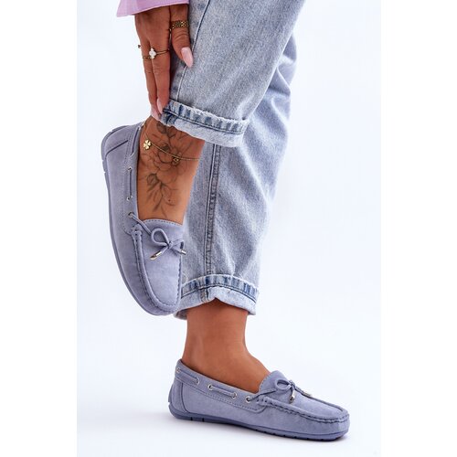 Boto marka niezdefiniowana Women&amp;#039;s Suede Moccasins Blue Si Passione Slike