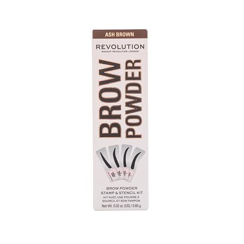 Revolution Brow Powder Stamp &amp;amp; Stencil puder za obrve 0,65 g nijansa Ash Brown za žene Slike