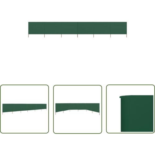  The Living Store 6-panelni vetrobran tkanina 800x160 cm zelen - Vetrobran, (21743060) Cene