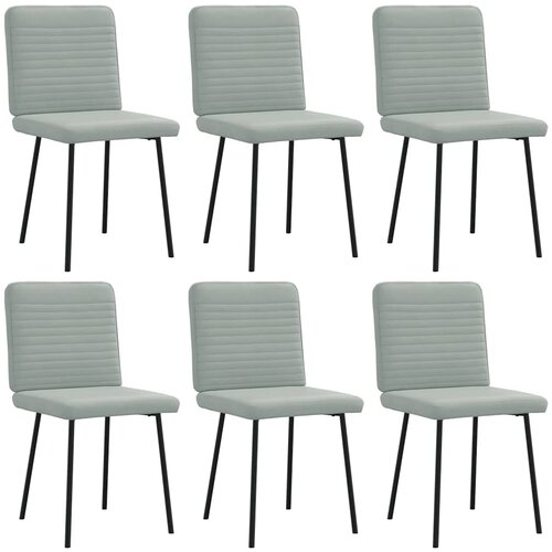 vidaXL jedilni stoli 6 kosov svetlo siv žamet Cene