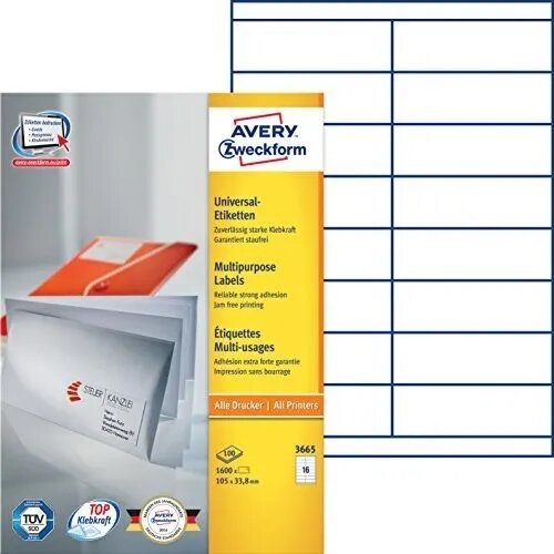 Avery Zweckform Univerzalne etikete 105 x 33,8 mm - 100/1 Cene