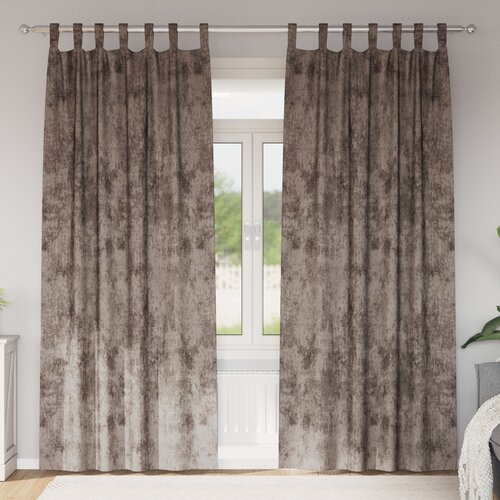 VidaXL žametne zavese 2 kosi z očesci cappuccino 245x140 cm Slike