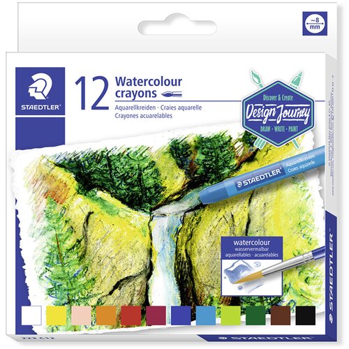 Staedtler Vo&amp;scaron;čene barvice Akvarel Design Journey , 12 kosov Slike