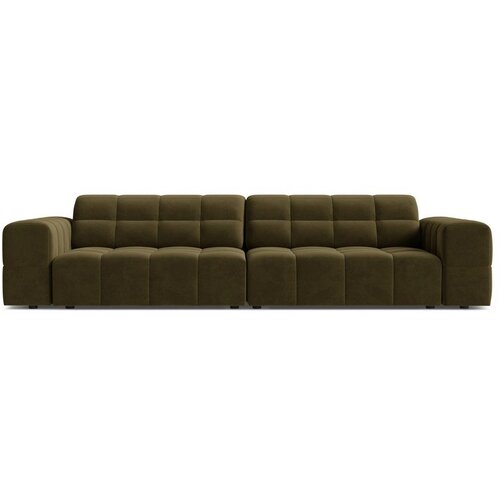 Cosmopolitan Design Kaki zelena žametna sedežna garnitura 252 cm Chicago &amp;ndash; Slike