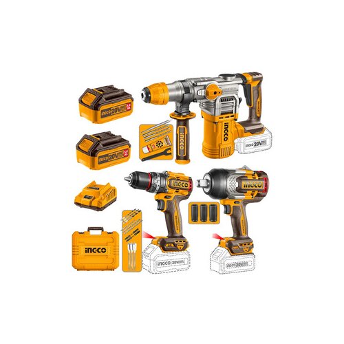 Ingco COSLI250281E aku set (bu&scaron; 96nm+hamer+ud.odvijač 1350nm) super Cene