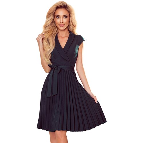 Numoco pleated dress with neckline Slike