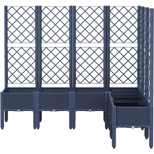  Vrtna sadilica s re&amp;scaron;etkom plava siva 160x120x142 cm PP Slike