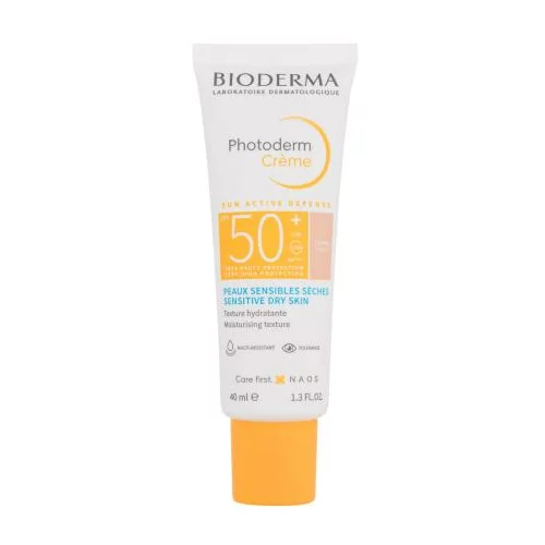 Bioderma Photoderm Cream SPF50+ vlažilna in obarvana krema za zaščito pred soncem za obraz 40 ml Odtenek light unisex