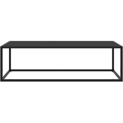 Maison Chic Klubska mizica - kavna mizica - Nizka mizica črna s črnim steklom 120x50x35 cm, (21755463) Slike