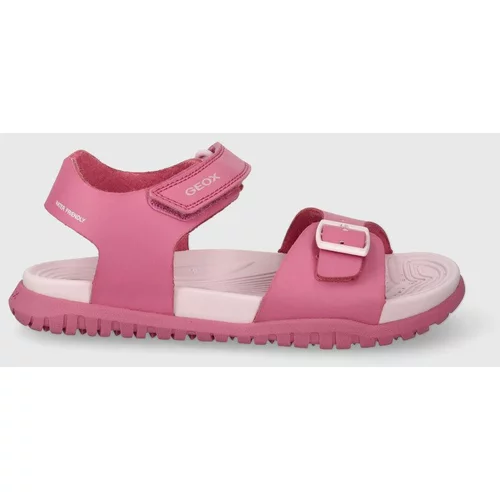 Geox Otroški sandali SANDAL FUSBETTO roza barva