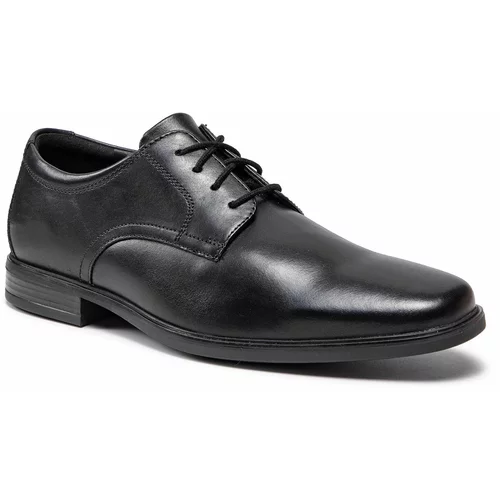 Clarks Nizki čevlji Howard Walk 261612857 Black Leather