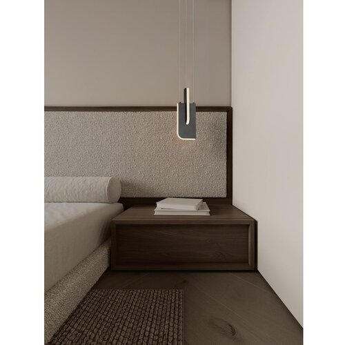 Nova Luce Svijetlo siva metalna LED viseća svjetiljka s mogućnosti zatamnjivanja Totem &amp;ndash; Slike