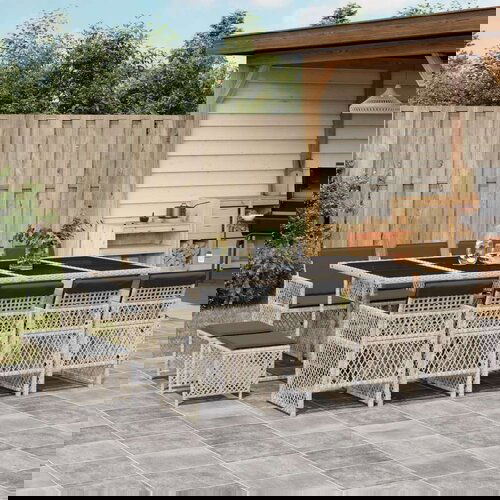 VidaXL 13-dijelni vrtni blagovaonski set s jastucima svijetlosivi Slike