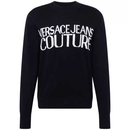Versace Jeans Couture Pulover nočno modra / bela