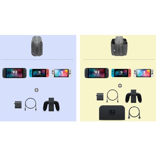 Hori reverzibilna potovalna torbica (črna) za Nintendo Switch 2 Slike