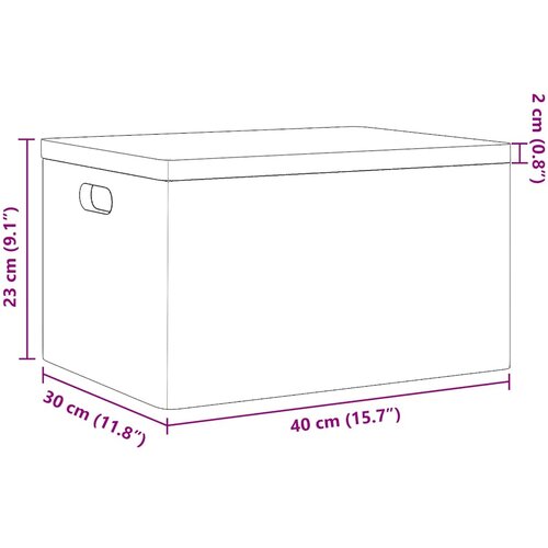  Drvena kutija poklopcem ručkama crna 40x30x23 cm puno drvo bor Slike