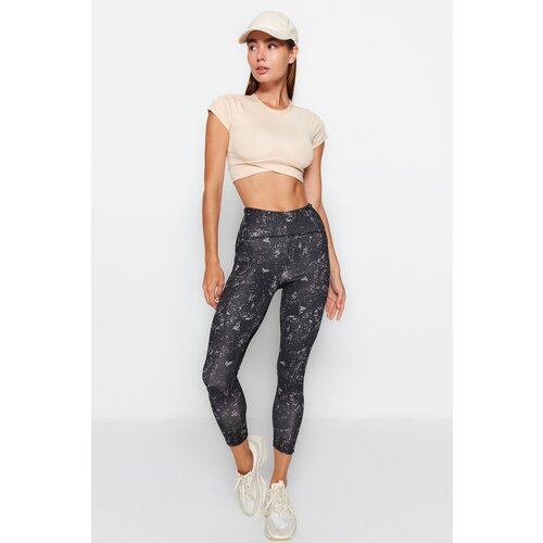 Trendyol Sports Leggings - Gray - High Waist Cijene