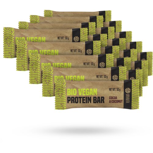 VanaVita bio veganska proteinska čokoladica 20 x 50 g cocoa and coconut Slike