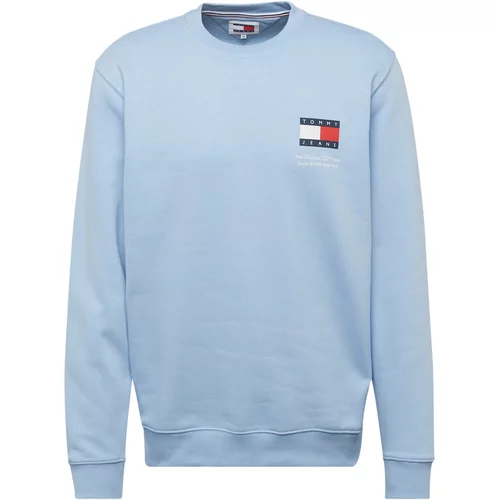 Tommy Jeans Sweater majica 'ESSENTIAL' mornarsko plava / svijetloplava / crvena / bijela
