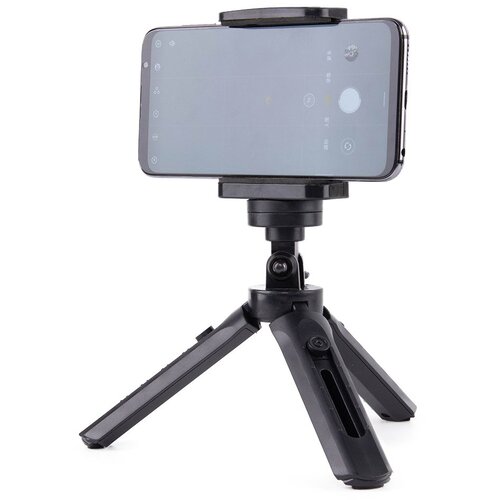Mini tripod stativ s držačem za telefon crni Cijene