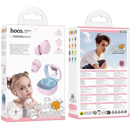 Hoco. Dječje slu&amp;scaron;alice bežične Hoco EW111 pink boje Slike