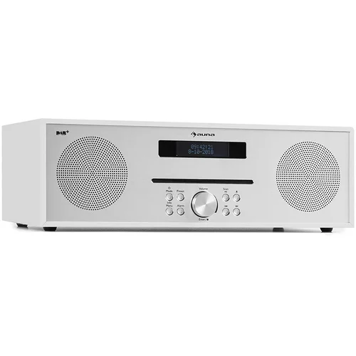 Auna Silver Star CD-DAB, CD-radio, 2 x 20 W max., CD player, FM, DAB+, BT, Alu, bijeli