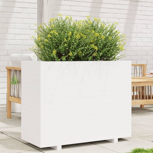 vidaXL Vrtna sadilica bijela 90x40x72 5 cm od masivne borovine Cijene