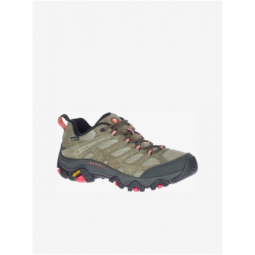Merrell Khaki Womens Suede Sneakers Moab 3 GTX - Women Slike