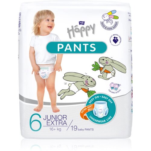 Bella Baby Happy Pants Size 6 Junior Extra hlačne plenice za enkratno uporabo 16kg+ 19 kos Slike