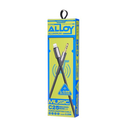 Remax Audio adapter Velocity C25, Lightning na 3.5 mm, 1.2 m, Crni Cijene