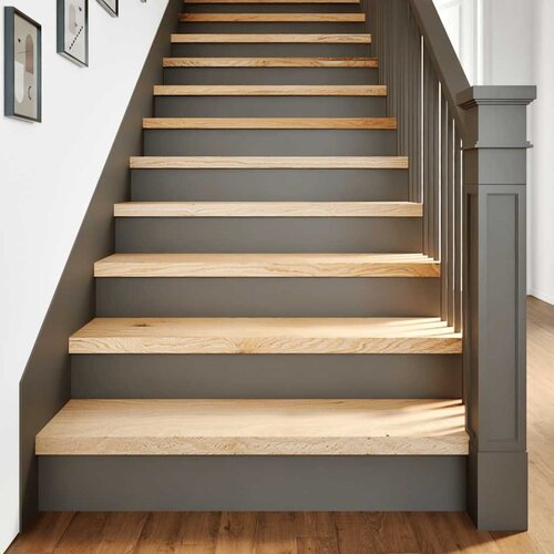 vidaXL Podloge za stopnice 12 kosov 100x25x2 cm trdna hrastovina Cene