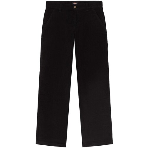Dickies Hlače Corduroy Carpenter Črna Slike