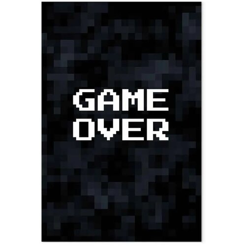  Slika - Pixel Game Over 60x90 Premium Print Slike