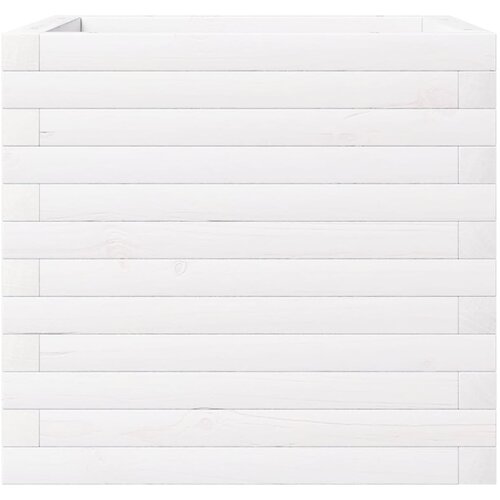  Vrtna sadilica bijela 50x50x46 cm od masivne borovine Slike
