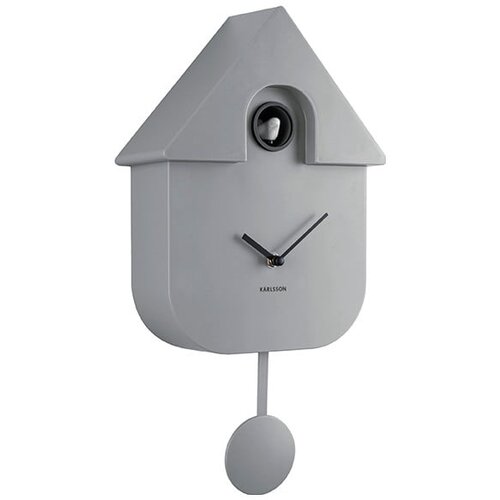 Karlsson sivi zidni sat s njihalom Modern Cuckoo, 21,5 x 41,5 cm Cijene
