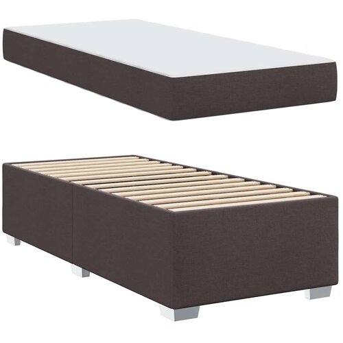 VidaXL krevetna konstrukcija tamno smeđa 100 x 200 cm tkanina Slike