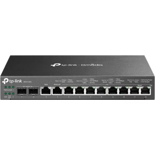 Tp-link router ER7212PC Omada Gigabit VPN Router with PoE+ Ports and Controller AbilityID: EK000484824