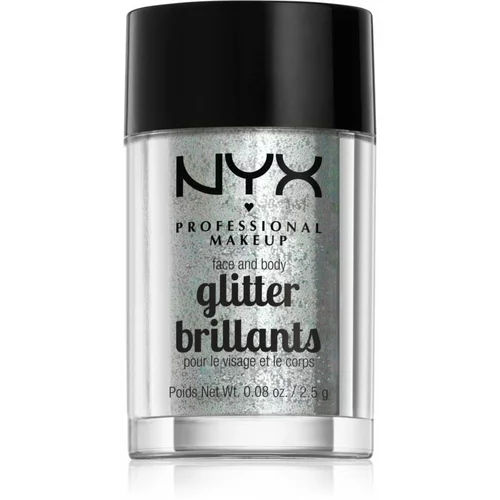 NYX Professional Makeup Glitter Goals šljokice za lice i tijelo nijansa 07 Ice 2.5 g