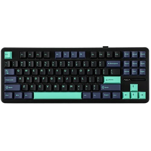 Aula Gasket F87 Pro Keyboard Black Cyan Blue GrayWoodV4 RGB Cijene