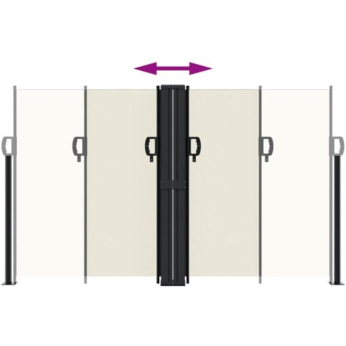  Bočna tenda na uvlačenje krem 140 x 1200 cm Slike