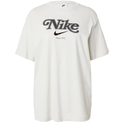 Nike Sportswear Široka majica svijetlosiva / crna