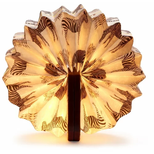 Gingko Temno rjava namizna svetilka z možnostjo zatemnitve (višina 3,5 cm) Velvet Accordion - Gingko