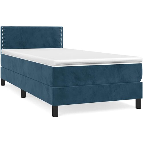 Box spring krevet s madracem tamnoplavi 100x200 cm bar&amp;scaron;unasti Slike