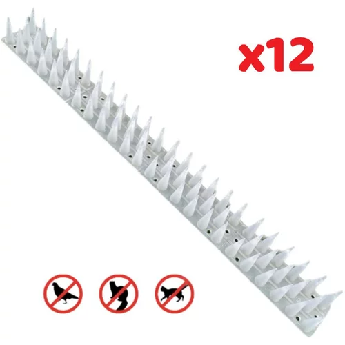 DXM PVC konice proti golobom / pticam, kunam in mačkam 12 kos/paket (5,28m) bele