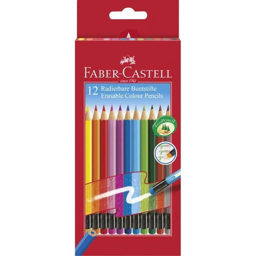 Faber-Castell FABER CASTELL Set drvenih bojica sa gumicom 12/1 116612 Slike