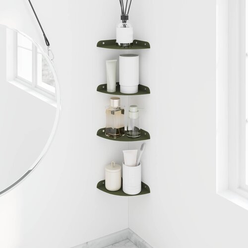  Lebdeća polica s policom 4 pcs Maslinasto zelena 15 x 15 x 2 cm Slike