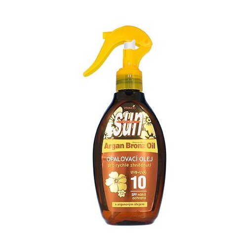 Vivaco Sun Argan Bronz Suntan Oil SPF10 ulje za sunčanje s arganovim uljem 200 ml Slike