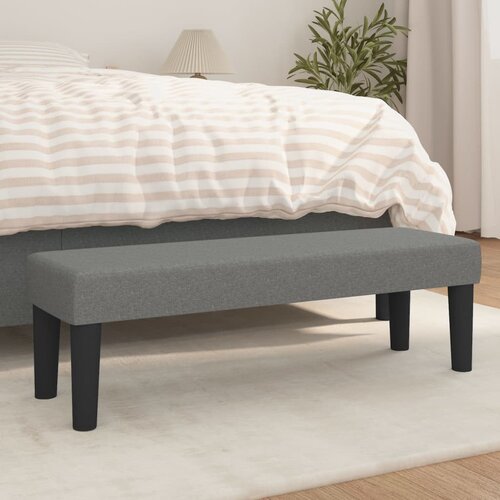 VidaXL Klupa tamnosivi 100x30x30 cm od tkanine Slike