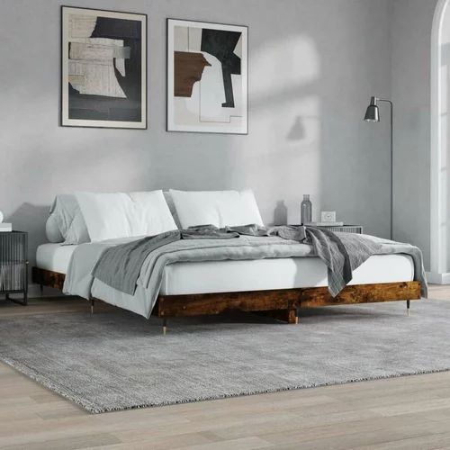  kreveta boja hrasta 160 x 200 cm od konstruiranog drva